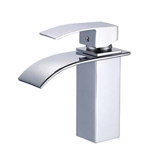 Auralum® Design Einhebel Wasserhahn Armatur Waschtischarmatur Wasserfall Einhandmischer für Badezimmer Waschbecken