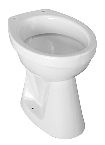 Cornat Erhöhtes Komfort Tiefspül-WC, "Clean plus" Beschichtung, Höhe 45,5cm, weiß