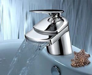 Design Armatur im Exklusiv Design | Einhandmischer | Bad Wasserfall Waschbecken